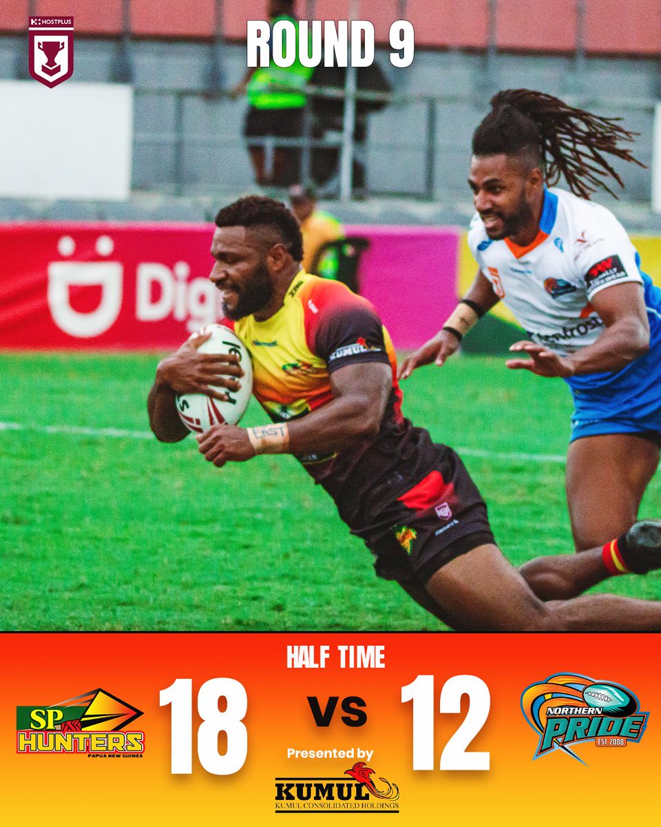 PNGHunters's tweet photo. We take the lead at half time.
18-12
🫡🏹🏉🇵🇬🇵🇬
#pnghunters #jointhetribe https://t.co/78iremZxOh