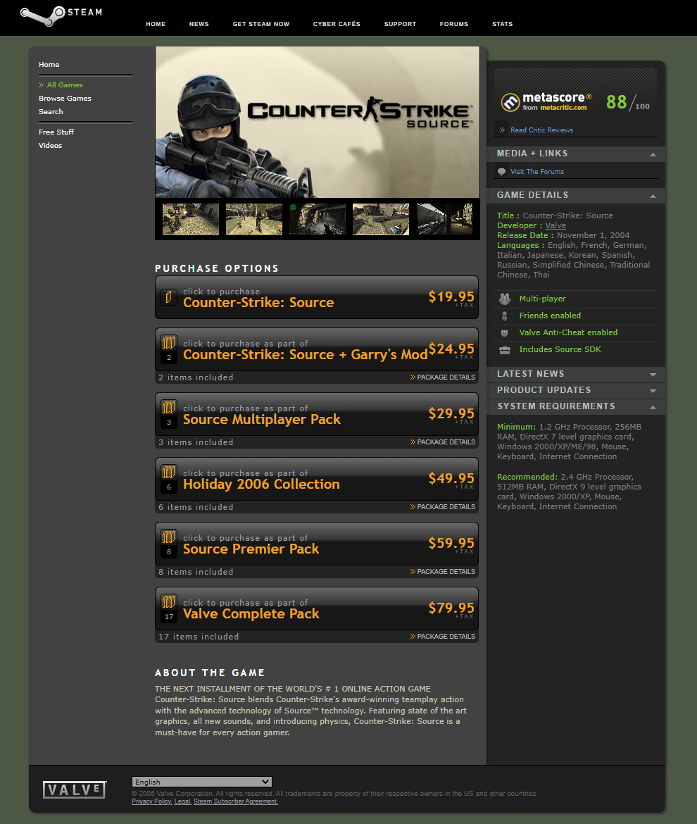 Counter-Strike website in 2006

#WebDesignHistory