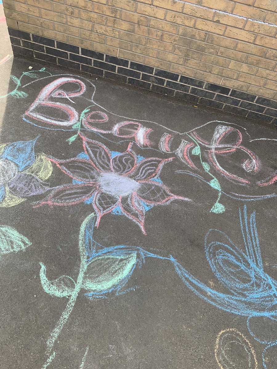 Superb chalking from these two at lunchtime today. Great creativity.