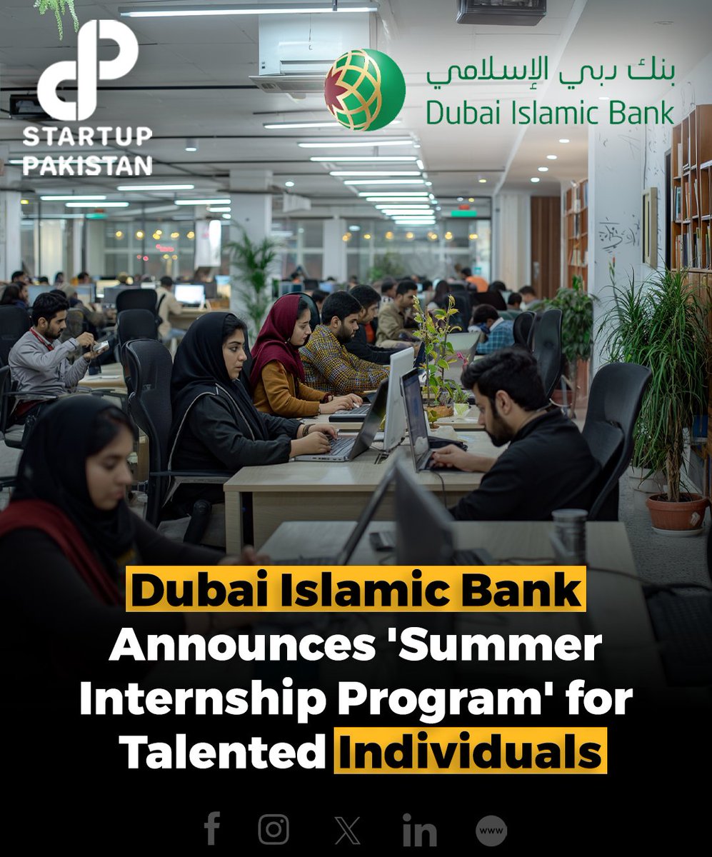 Apply Now: startuppakistan.com.pk/dubai-islamic-…

#Dubaiislamicbank #Summer #Internship #Talentedstudents