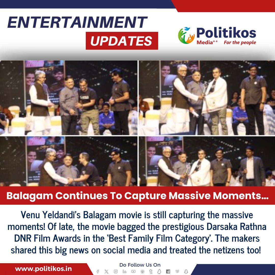 Balagam Continues To Capture Massive Moments…
#politikos
#politikosentertainment
#BalagamMagic
 #MassiveMoments
 #CapturingMemories 
#EpicAdventures 
#BlockbusterMoments