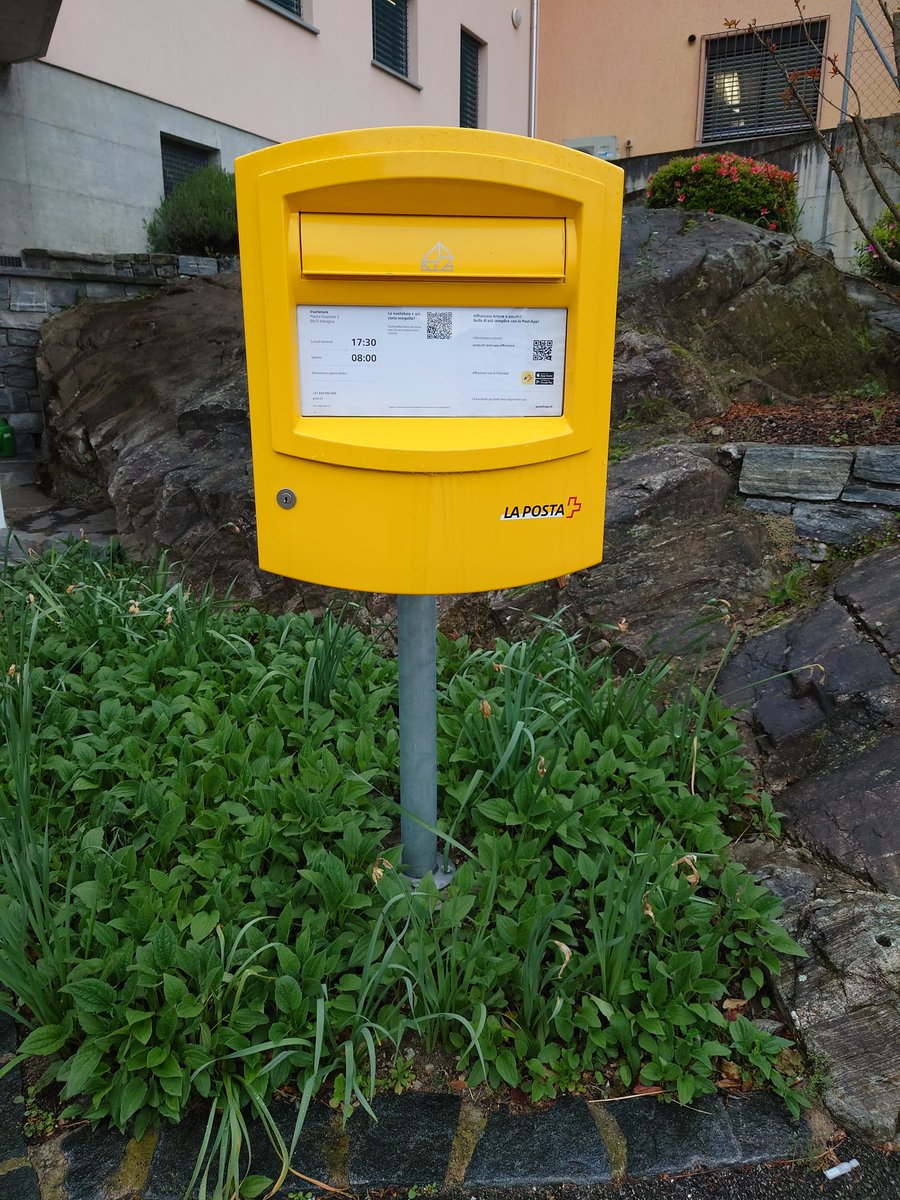 A lamp box at the post office in the Swiss village of Intragna, on the railway line to Domodossola. #PostBoxSaturday