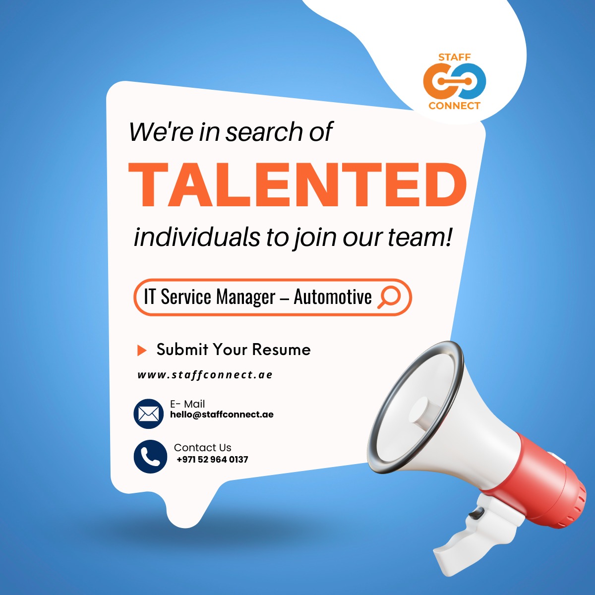staffconnectuae's tweet image. oin our team as an IT Service Manager in the automotive industry! Bring your expertise to drive innovation and efficiency.

🌐 staffconnect.ae

#staffconnectuae #itservicemanager #automotivejobs #innovation #efficiency #itjobs #careeropportunity #joinourteam