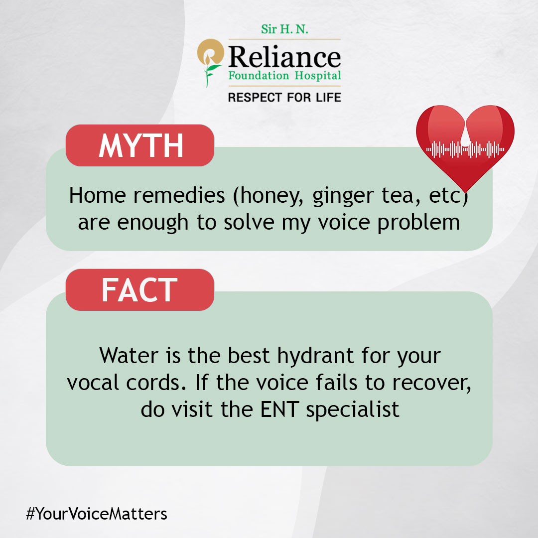 While grandma's honey-lemon tea might provide temporary relief, serious vocal issues require professional attention. Home remedies aren't always enough to solve it, these symptoms could signal underlying issues that need expert diagnosis and treatment. #RelianceFoundationHospital