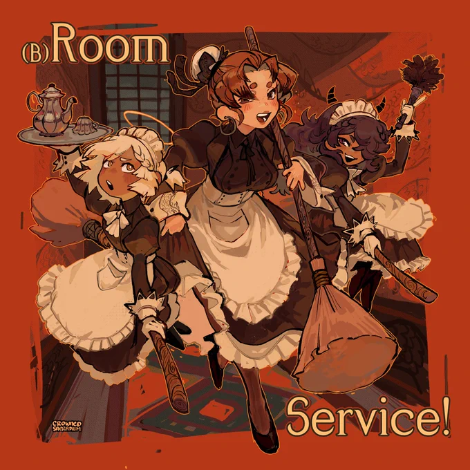 witch maids (featuring 's OC Garlic!)#メイドの日 