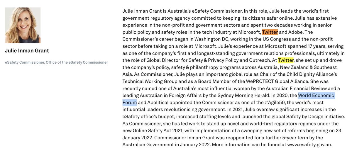 Australia’s eSafety Commissioner, Julie Inman Grant, is a former Twitter employee and associated with the World Economic Forum (WEF). Grant is committed to keeping citizens “safe” online which is really just a nice way to say she acts as a nanny who censors content deemed…