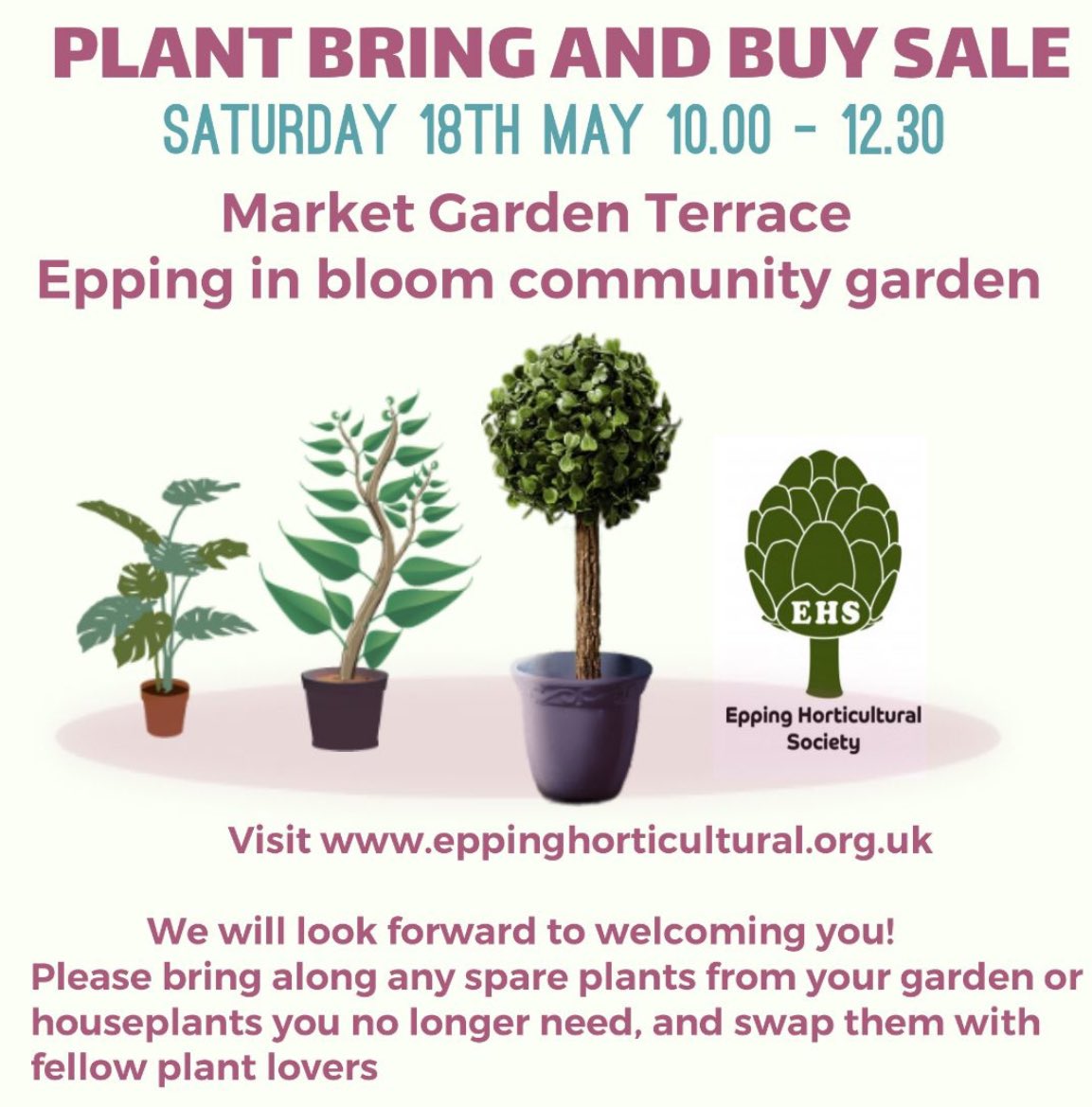 Only one week to go! Come along bring a plant and swap it for another #Epping #plants #plantswap #communityevent