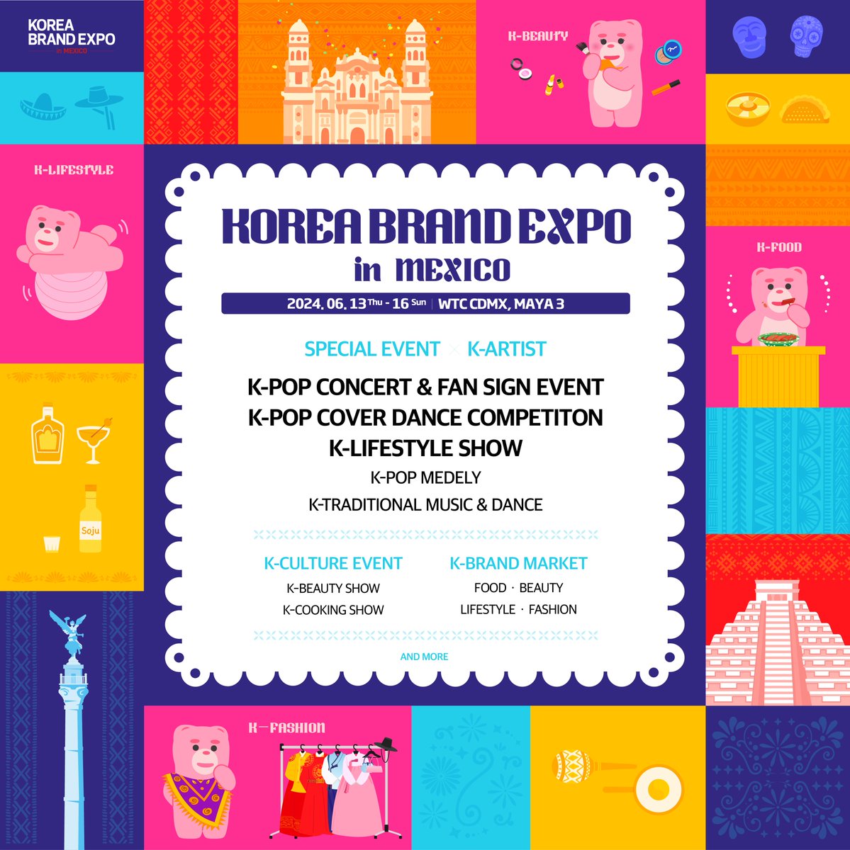 KOREA BRAND EXPO in MEXICO OFFICIAL LINE-UP✨ Revealing the first K-artist you were looking forward! KWON YURI🌸 who is actively working in diverse field from singing to acting!s Don’t miss the chance to experience diversity of K-culture and products with her!