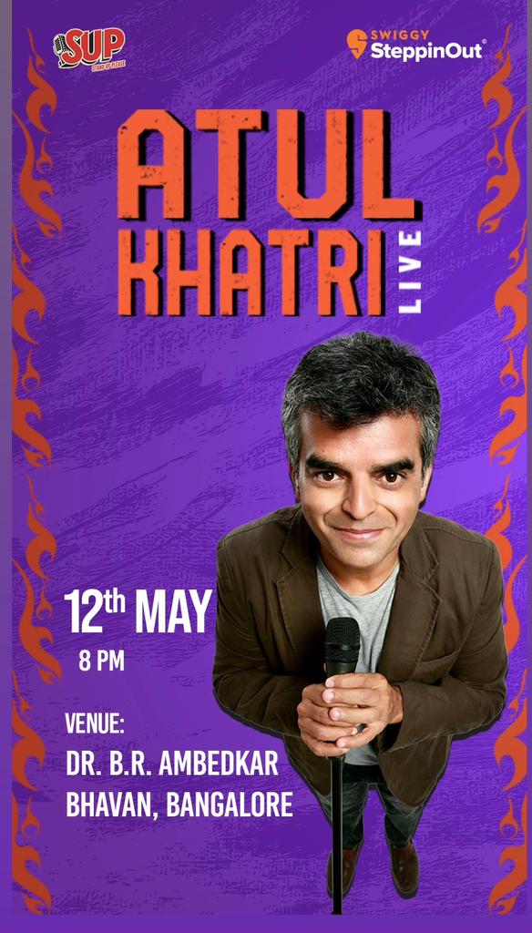 Performing in Bengaluru Tommorow. Few Tix left. Tickets @bookmyshow

Please come