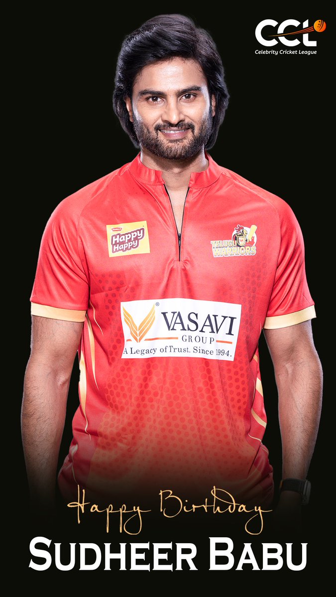 Wishing talented actor and amazing player @isudheerbabu a very Happy Birthday🎉 Here's to another year filled with joy & success. #HappyBirthdaySudheerBabu #HBDsudheerbabu #CCL