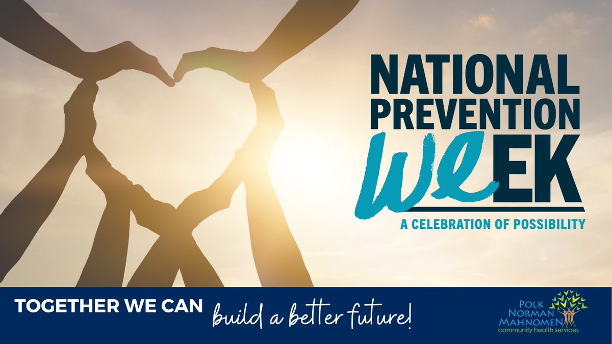 #NationalPreventionWeek24, May 12-18, is a national health education platform that promotes the world we want to see—where prevention helps keep people and communities healthy & safe. Learn more today: bit.ly/2WDJER1 #drugfreecommunities #communtitywellness
