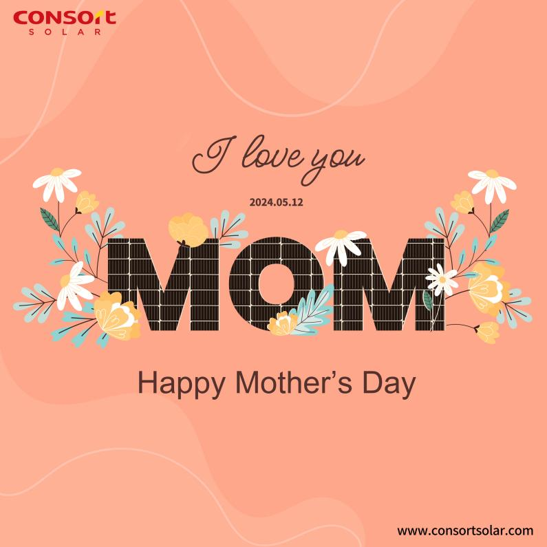 CONSORTSOLAR's tweet photo. #Mother's Day | Mom's love is as bright as sunshine

Every love is unique, just as we can @customise a one-of-a-kind #solar_product to suit your needs. 

Trust the #Consort #factory! Whether it's a frame, output cables or panel size, we can customise it to your specifications. https://t.co/DzVQm5zMPr