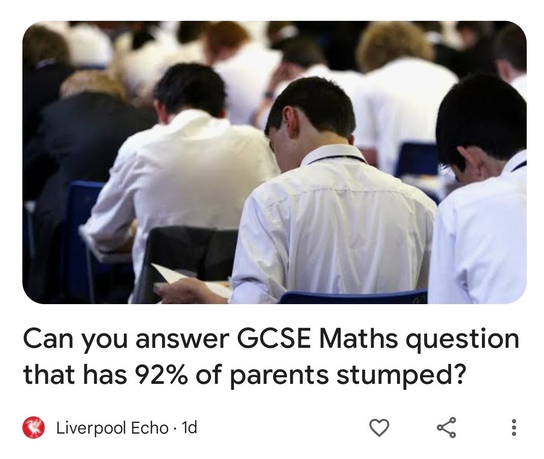 Headlines like this are really revealing. That a pretty advanced maths qualification would have questions on it that most adults couldn't answer should be completely unremarkable. Suspect this reflects a depressing belief kids don't need to know stuff they don't use every day.