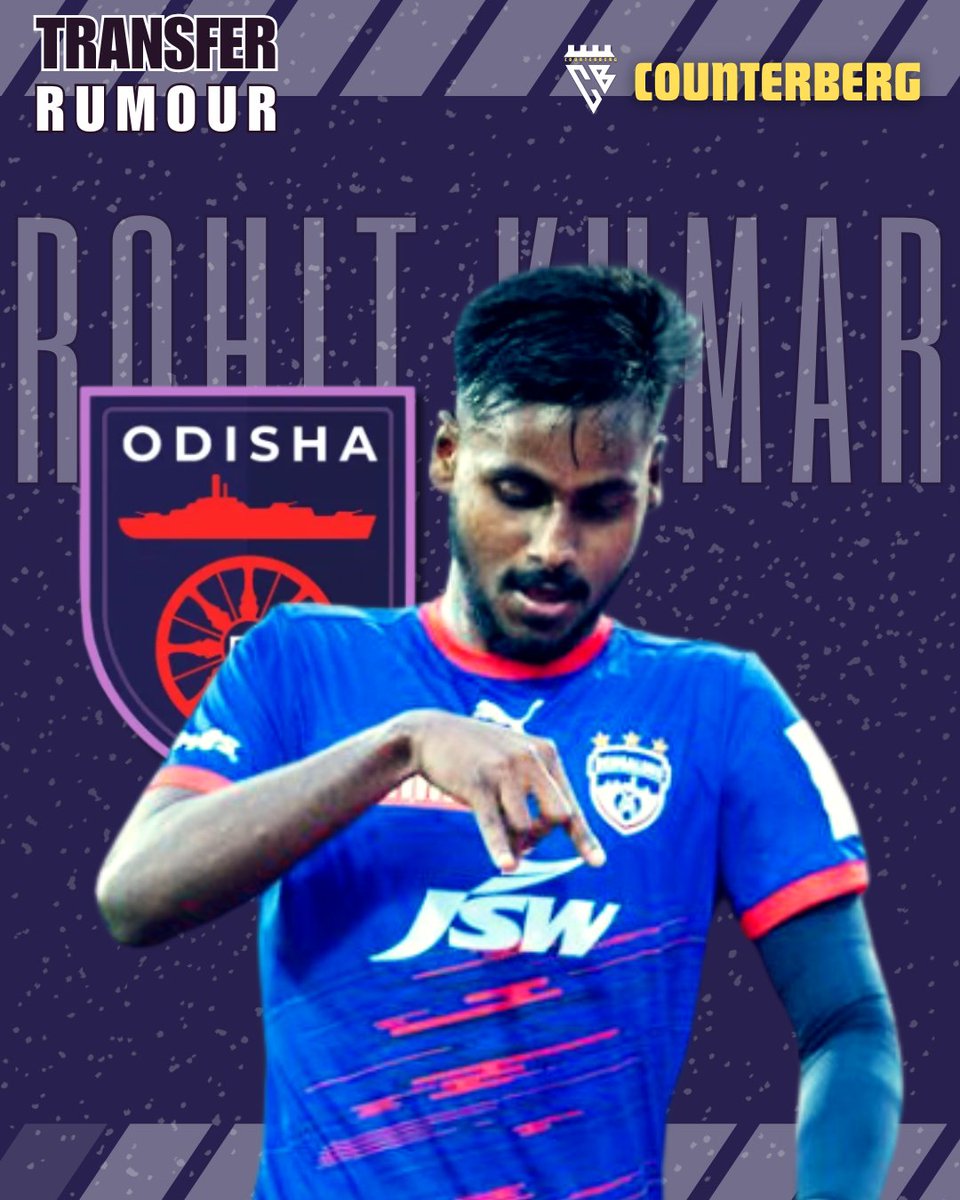 🚨 Transfer Alert!  Odisha FC secures Rohit Kumar from Bengaluru FC! ⚽ First signing of the season for the Juggernauts. 💪 #WeAreBfC #BengaluruFC  #OdishaFC #TransferNews