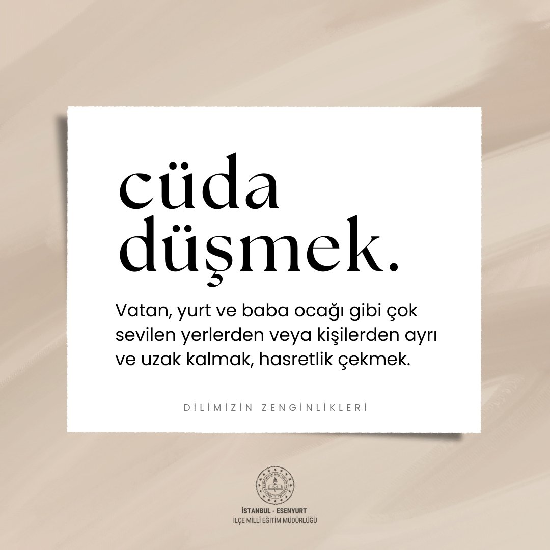 💬 Haftanın Kelimeleri

🔸Dilimizin Zenginlikleri Projesi🔸
<a href="/tcmeb/">Millî Eğitim Bakanlığı</a> <a href="/Yusuf__Tekin/">Yusuf Tekin</a> <a href="/meb_sgb/">MEB Strateji Geliştirme Başkanlığı</a> <a href="/istanbulilmem/">İstanbul İl Millî Eğitim Müdürlüğü</a> <a href="/MucahitYentur/">Murat Mücahit Yentür</a> <a href="/CobanogluF/">Fatih Çobanoğlu</a> <a href="/TayfunOzyolcu/">Tayfun ÖZYOLCU</a> <a href="/istmemkultur/">Dilimizin Zenginlikleri Projesi</a> <a href="/ist_arge/">İSTANBUL MEM AR-GE</a> <a href="/dilimizesenyurt/">Esenyurt Dilimizin Zenginlikleri</a>