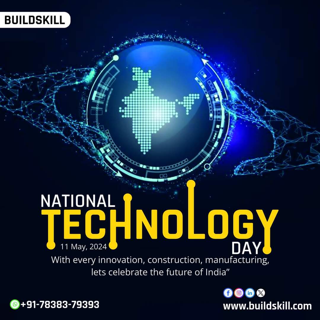 On #NationalTechnologyDay, let's celebrate the achievements of our brilliant scientists, engineers, and technologists who have made India a global leader in innovation.

#technologyday #technology #nationaltechnologyday #nationaltechnologyday2024 #buildskill #nationaltechiesday