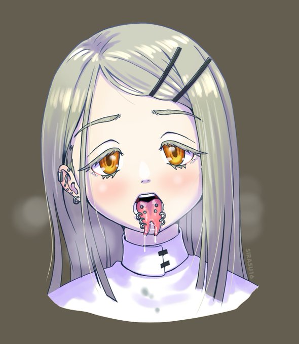 「long hair tongue piercing」 illustration images(Latest)