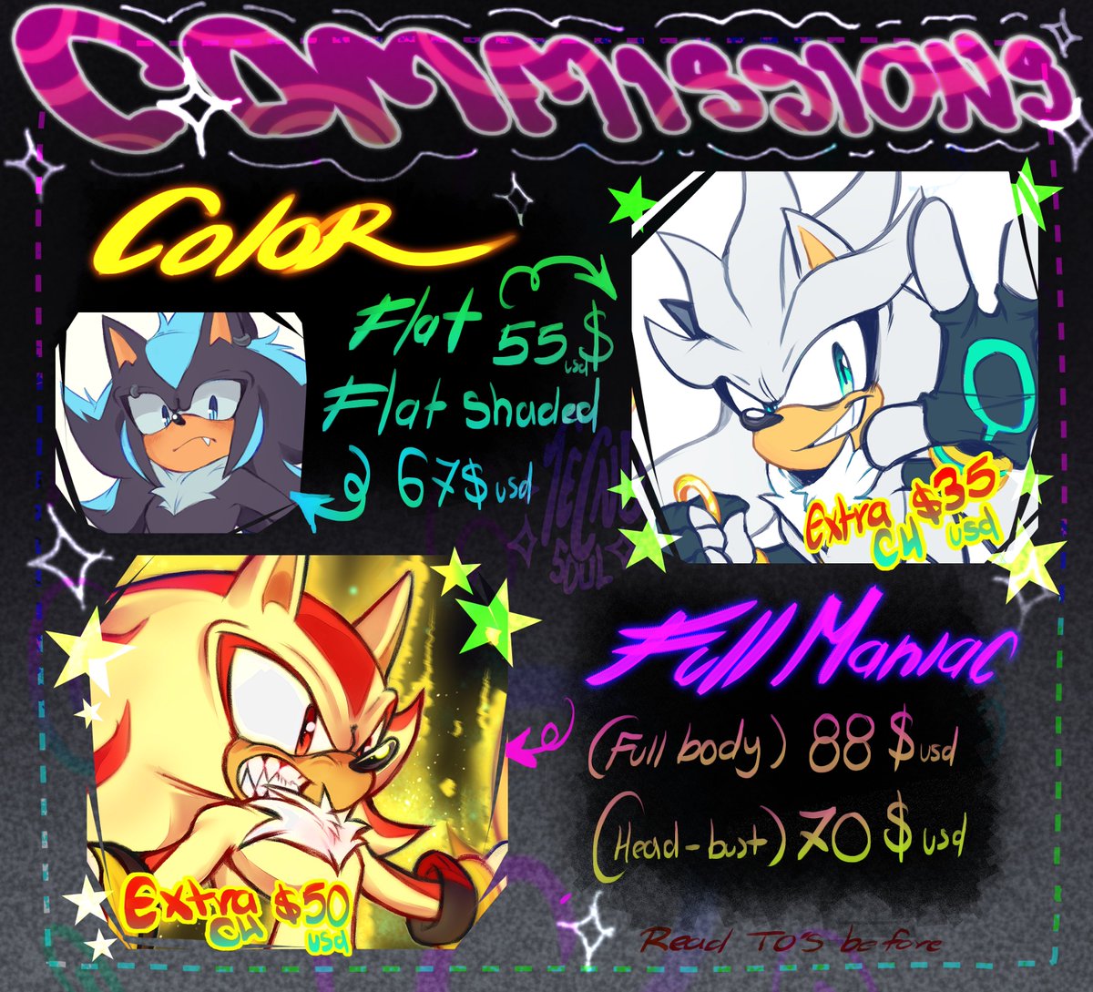 🌻🌻¡¡OPEN COMMISSIONS!!🌻🌻
-Via DM
-Paypal only or Ko-Fi
-Read my TO'S before ordering:
tecnosoul.carrd.co/#tos