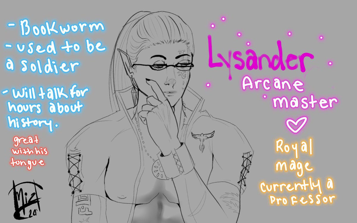 Next up, Lysander! This is my second character in my upcoming #reverseharem #webtoon ! #fae