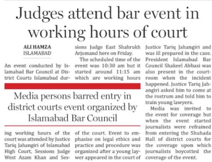 Justice Tariq Jahangiri, Session Judge West Azam Khan & Session Judge East Shahrukh Arjumand attended the event. Correction: Event was organized by Islamabad Bar Association not Islamabad Bar Council @The_Nation nation.com.pk/11-May-2024/ju…