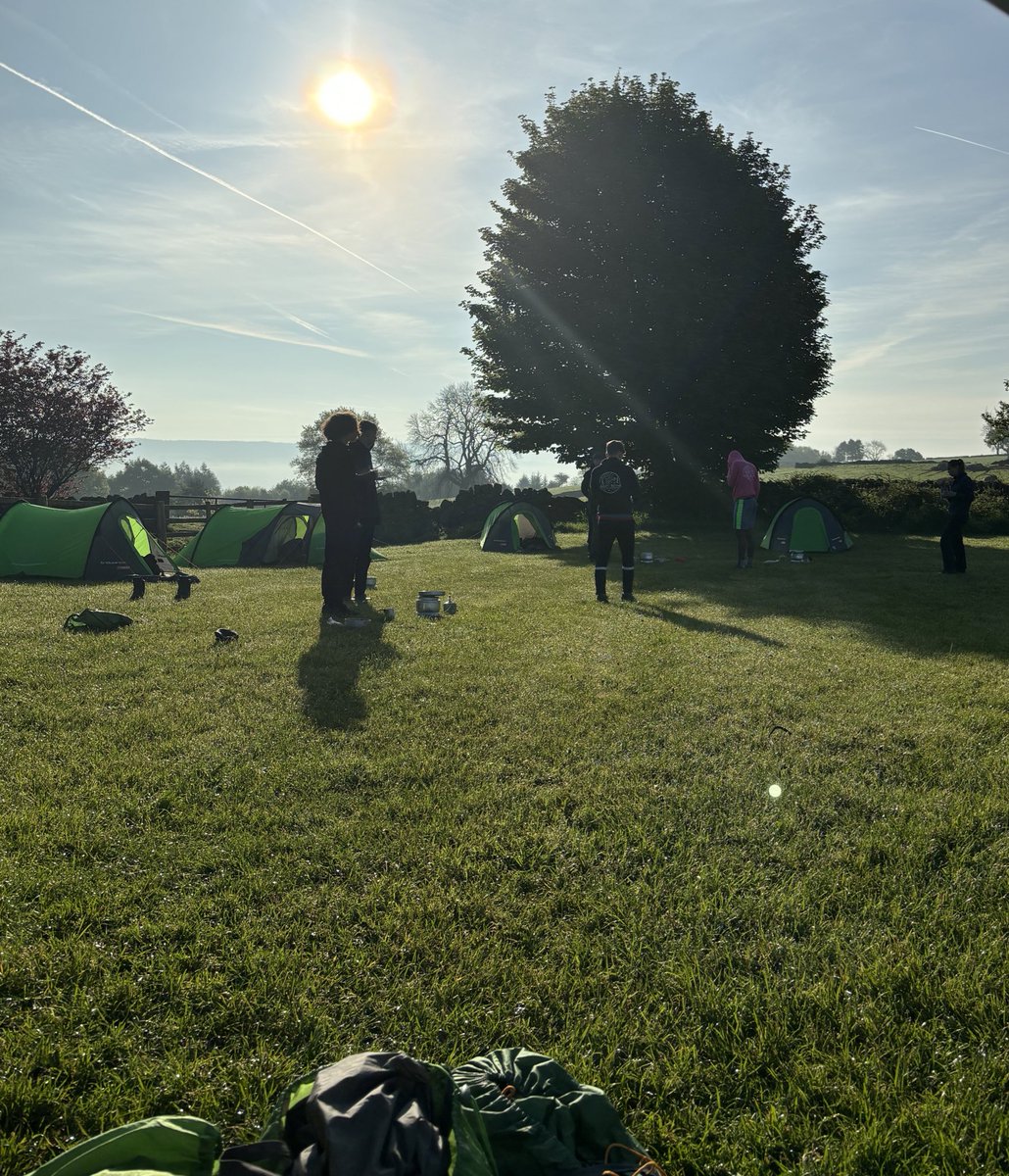 Route planning last and night and know the Silvers are up nice and early! Ready for day two of their expedition. Beautiful morning for it. #dofe #dofesilver