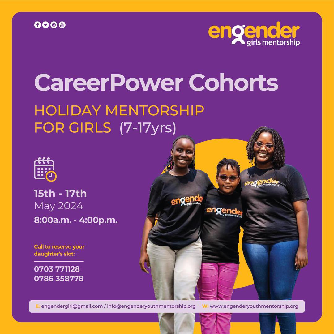 The #EngenderGirlsUg career guided mentorship provides girls with valuable networking experiences, allowing them to connect with professionals from their fields of interest. Limited slots available. Don’t miss out on this!!!!! Enroll now . 👇👇