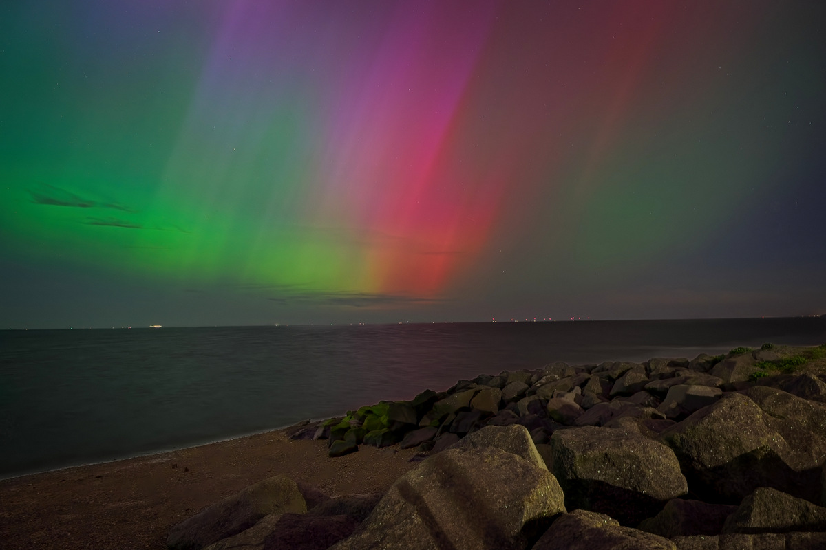 A rare glimpse of the Northern Lights display was visible from Sheppey last night. Such an amazing sight.