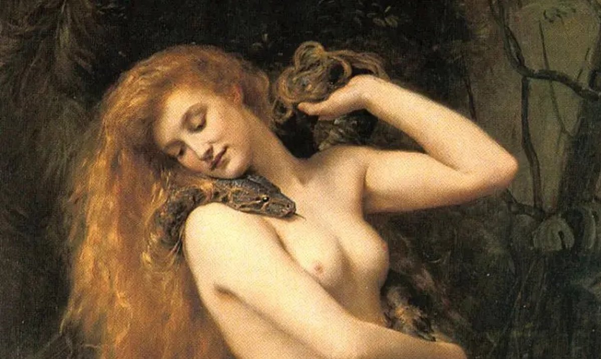 Lilith by John Collier (1887), dettaglio