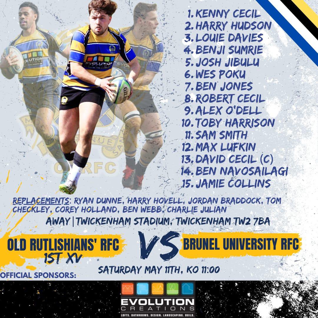 Good luck to @oldrutsrugby in the Counties 2 Final at Twickenham today. Congratulations, especially, to the former College boys, Jamie, Josh, Charlie, Ben, Rob, David, Kenny, Corey & Max who are in their squad.