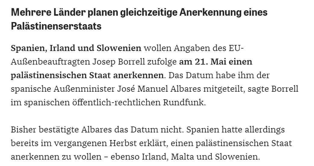 Und was macht Deutschland? #Staatsräson 
Quelle: Zeit 10.5.2024