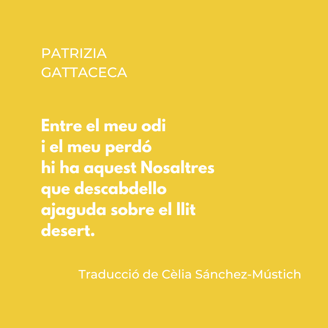 Poetria_cat's tweet photo. Uns versos de Patrizia Gattaceca, en traducció de Cèlia Sánchez-Mústich. Estan publicats al llibre Cinc poetes corsos (a cura de Francescu Micheli Durazzo), de @LaBreuEdicions i del 2023.

#poesia #donespoetes #poesiaencors #poesiacorsa #puesia @celiasmustich https://t.co/3Gp9jOjaFs