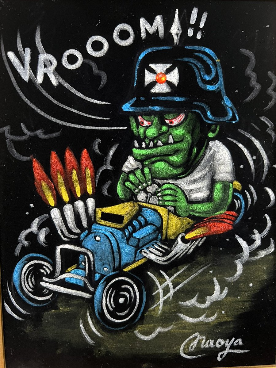 🆕 Vrooom!

#velvetpainting #hotrodart #monsterart #naoyamuga

Japan↓
muga.thebase.in 

international↓
Etsy🎪
etsy.com/jp/shop/Naoart…