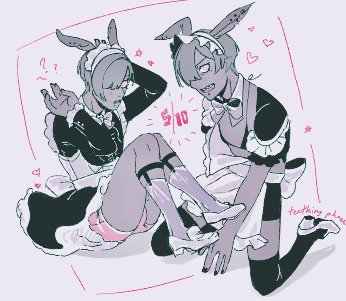 teethingphase's tweet image. Maid dayyy