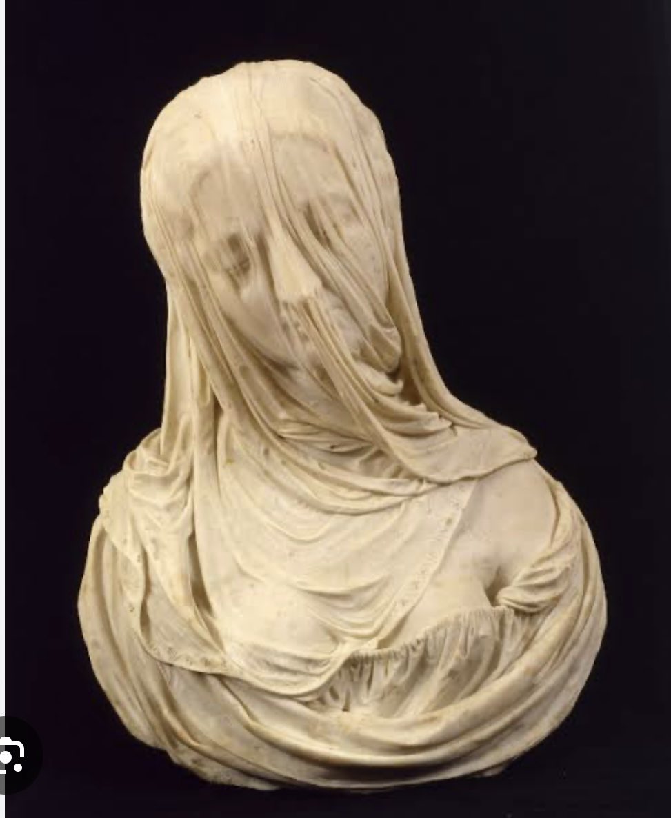 @JamesLucasIT Marble bust of a Veiled Woman by Venetian sculptor Antonio Corradini, probably represents the allegory of Purity. Ca' Rezzonico,  Venice. A see-thru veil made of marble! (There are lots but this is probs my fave.)