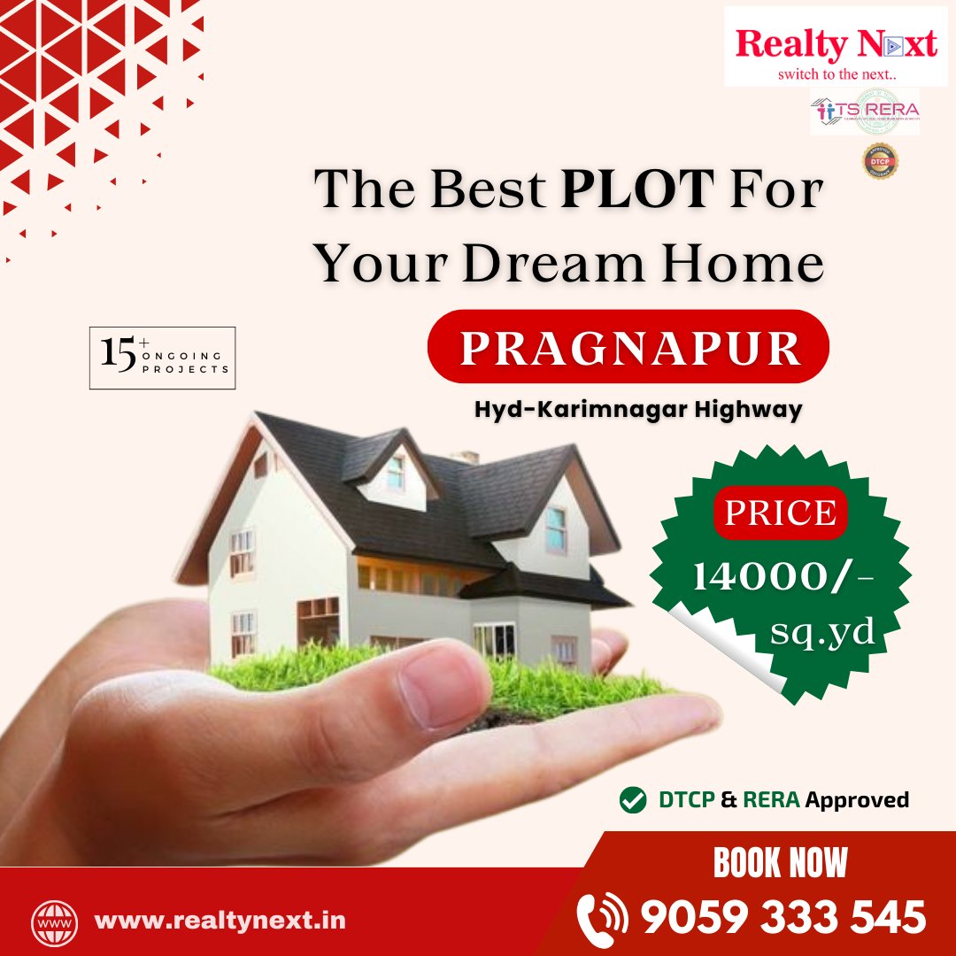 📷 Prime Open Plots for Sale in Pragnapur! 📷
Call Us Now For More Details: 9059333545
 #RealEstate  #Hyderabad #residential #investment #property #Reels #Trending #famous #landofthelustrous #Landsat #Telangana #buyingconent #investing #famoustwt #news #offers #RERA #VIP #forsale