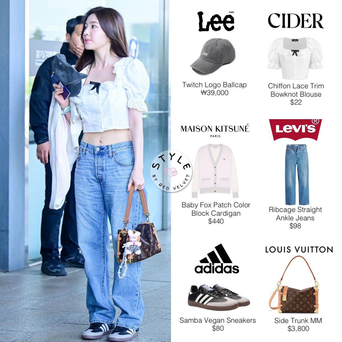 IRENE 🩷 240510 GMP Departure to Japan

LEE, CIDER, MAISON KITSUNE, LEVI’S, ADIDAS, LOUIS VUITTON

#REDVELVET #레드벨벳 #IRENE #아이린 #styleby_irene