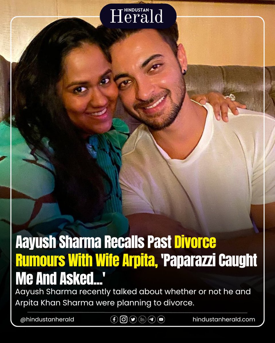 Aayush Sharma clears the air on divorce speculations with Arpita Khan: 'Paparazzi caught me.' Join the discussion on #celebritygossip and #divorcerumors. Follow @hindustanherald for more. #hindustanherald