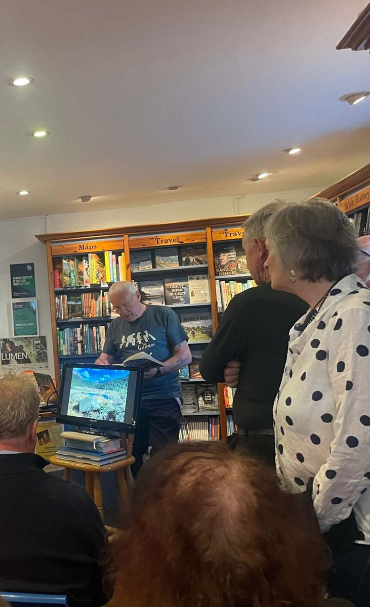 Very chuffed to be in the best seller list 3 weeks after publication. And big thanks to ⁦@bridgebookshop⁩ of Wicklow Town and the 70 people who attended last night’s reading and slide show… and bought over 70 copies of From Tip to Top! 🙏🙏🙏⁦@Gill_Books⁩