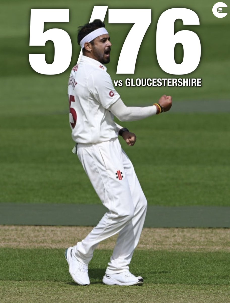 #SiddharthKaul took 5/76 on his county debut for Northamptonshire against Gloucestershire 🙌

#CountyChampionship