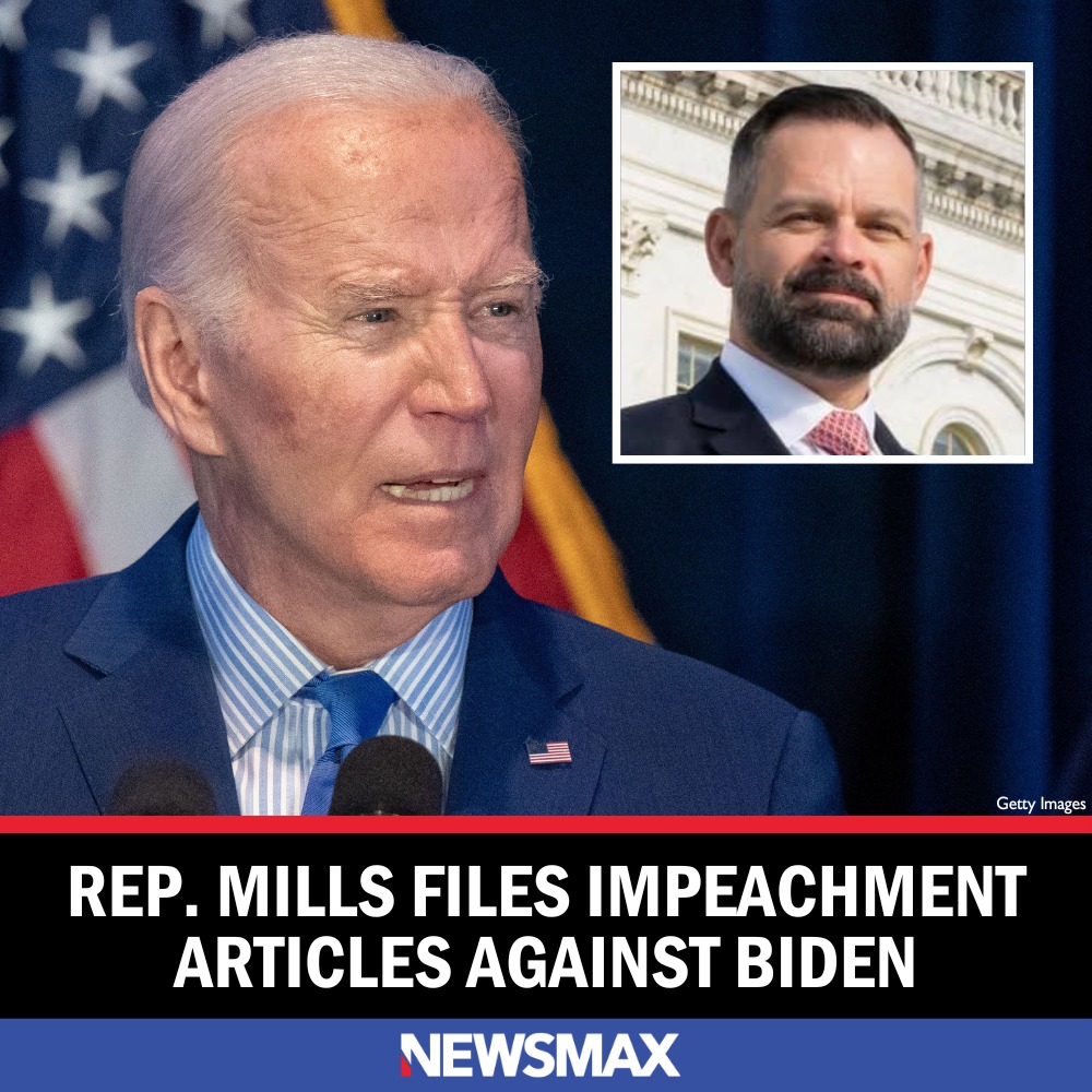 Rep. Cory Mills, R-Fla., on Friday filed impeachment articles against President Joe Biden, citing 'abuse of power.' MORE: bit.ly/3UTVgyw