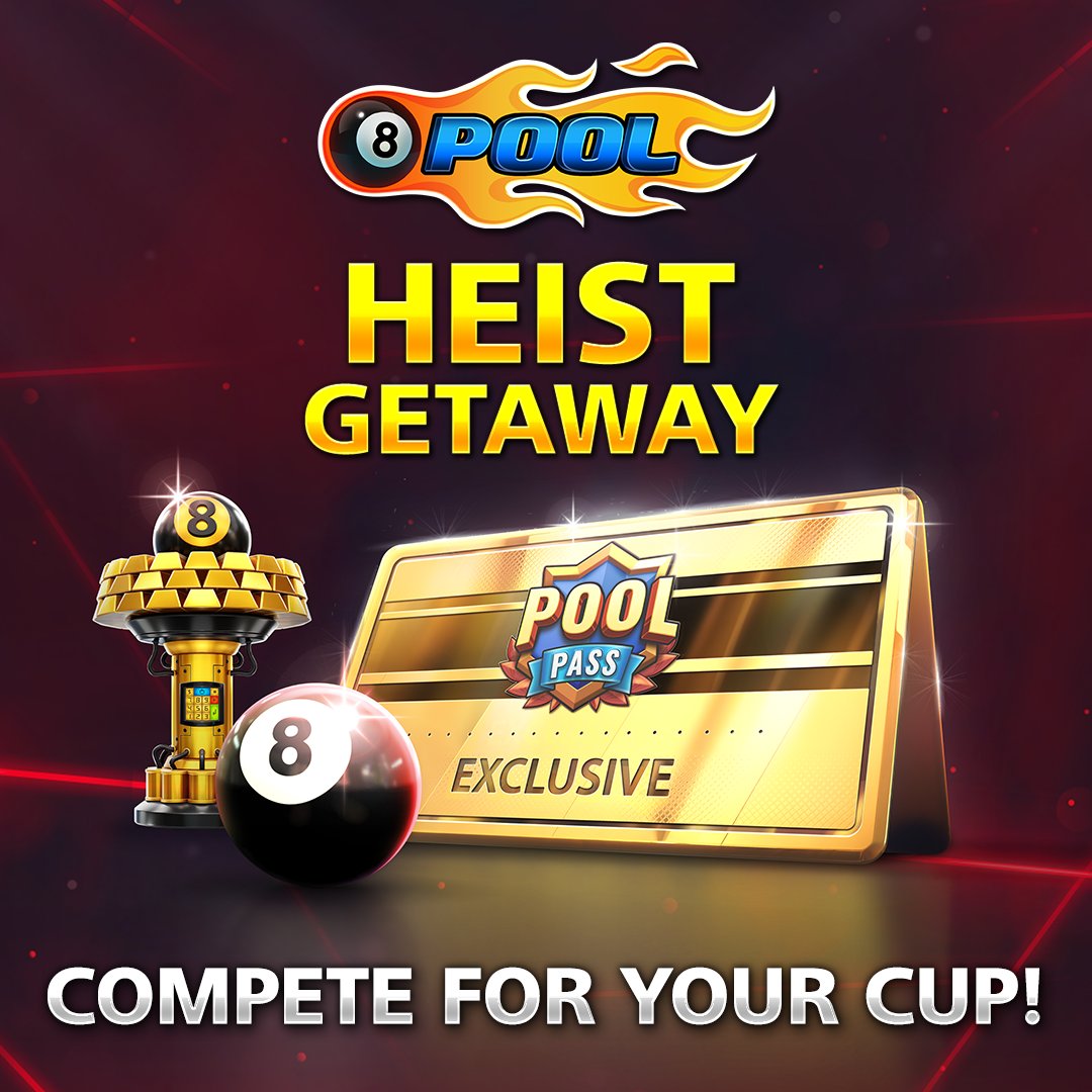 Join the #HeistGetaway Showdown TODAY for your shot at winning an exclusive Cup! 🏆💰 More Info » mcgam.es/GfMEC1 #8BallPool