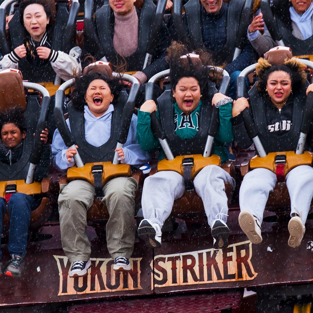 Tag your front row Yukon Striker scream buddy. 😱 And then come visit us this weekend! Buy your tickets here: bit.ly/4byeoI9