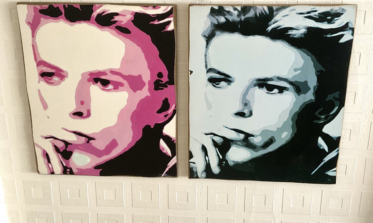 Walked past a local charity shop with Raven this morning and saw these Bowies. Bought them 😁⚡️🖼️

#DavidBowie