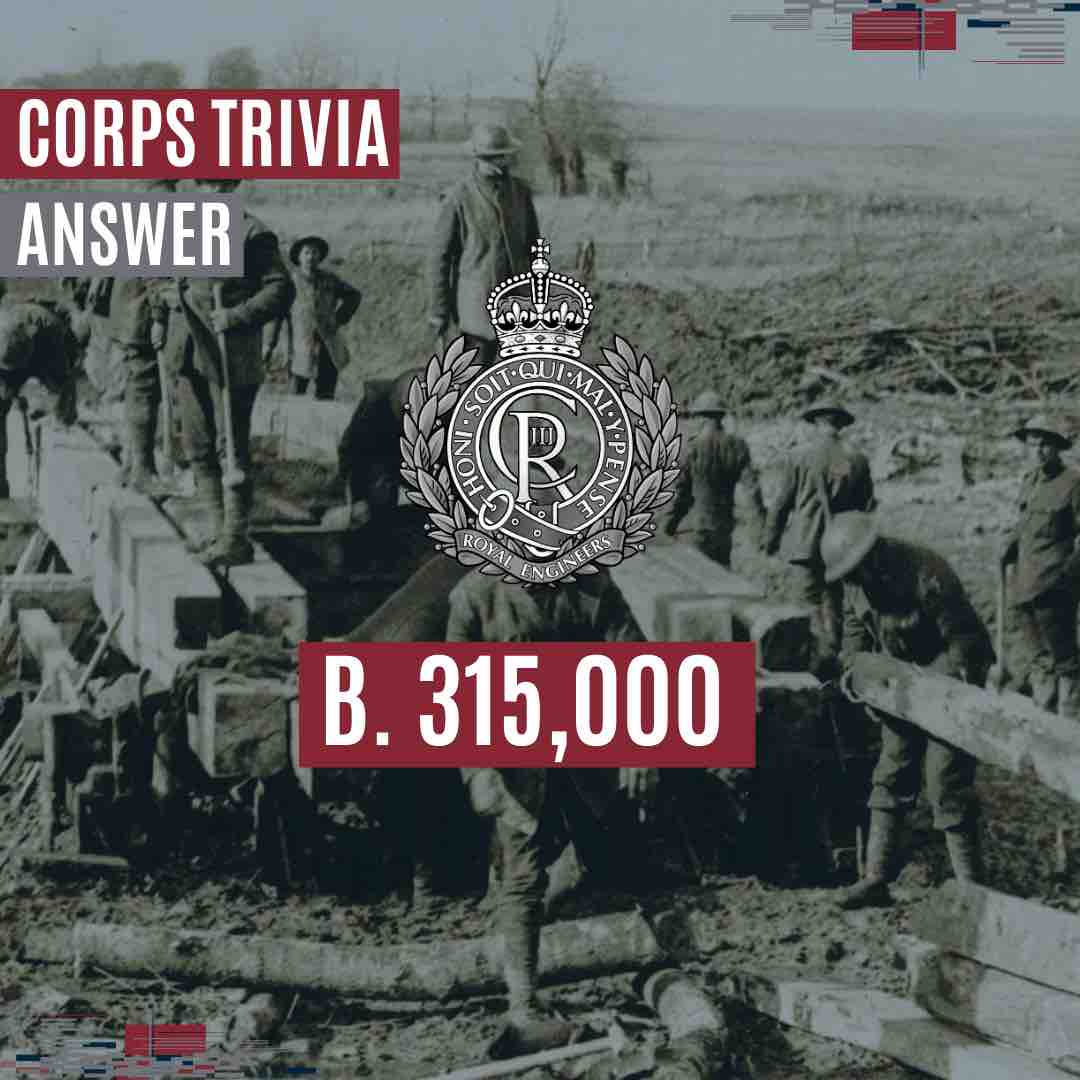 The answer to our Corps Trivia question has been revealed! Let us know if you got it right down below! 🤔🧠💭👇 #Ubique #RoyalEngineers #Ubique