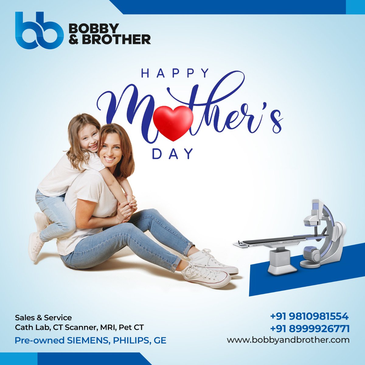 Mom, you are our greatest cheerleader. Happy Mother's Day to the one who means everything to us!

Follow us : @BobbyandBrother   

#mothersday #mothersday2024 #happymothersday #celebratingmothers #MomentsWithMom #BobbyAndBrother #PetCtScan #RefurbishedEquipment #India