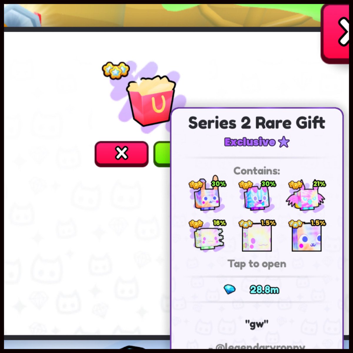✨Weeknd give-away time✨

Ty to my friend @KyCodesRB for sponsoring 💜

Giving away a series 2 rare gift 🎁 to 1x winner 

To enter:
✨like & share
💜 follow me & @KyCodesRB 

Ends Monday 05/13- gl 🍀🍀
