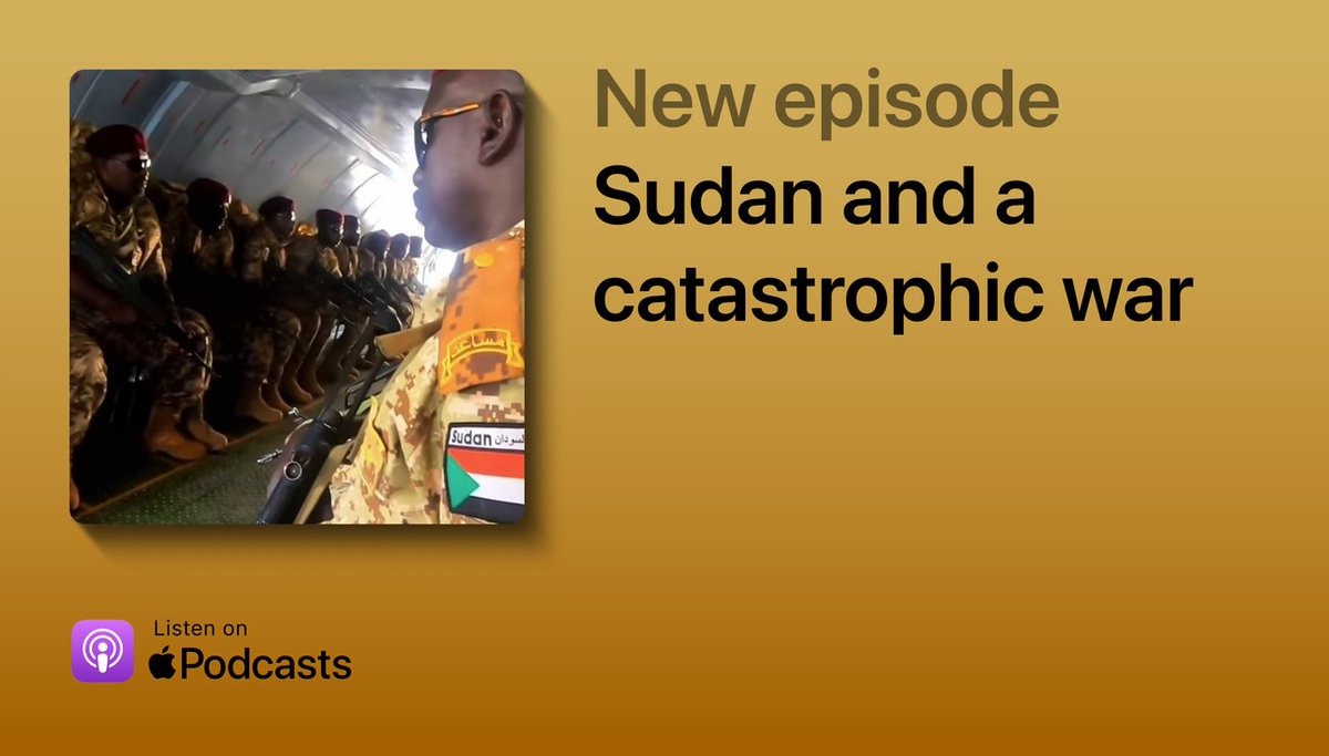 🎙️'We're seeing a genocide, and we have been seeing a genocide and genocide like acts committed by the #RSF' #SudanGenocide #SudanWar 🇸🇩- Kholood Khair, Sudanese political analyst Out NOW!👇🎧 apple.co/4bw1Wsn