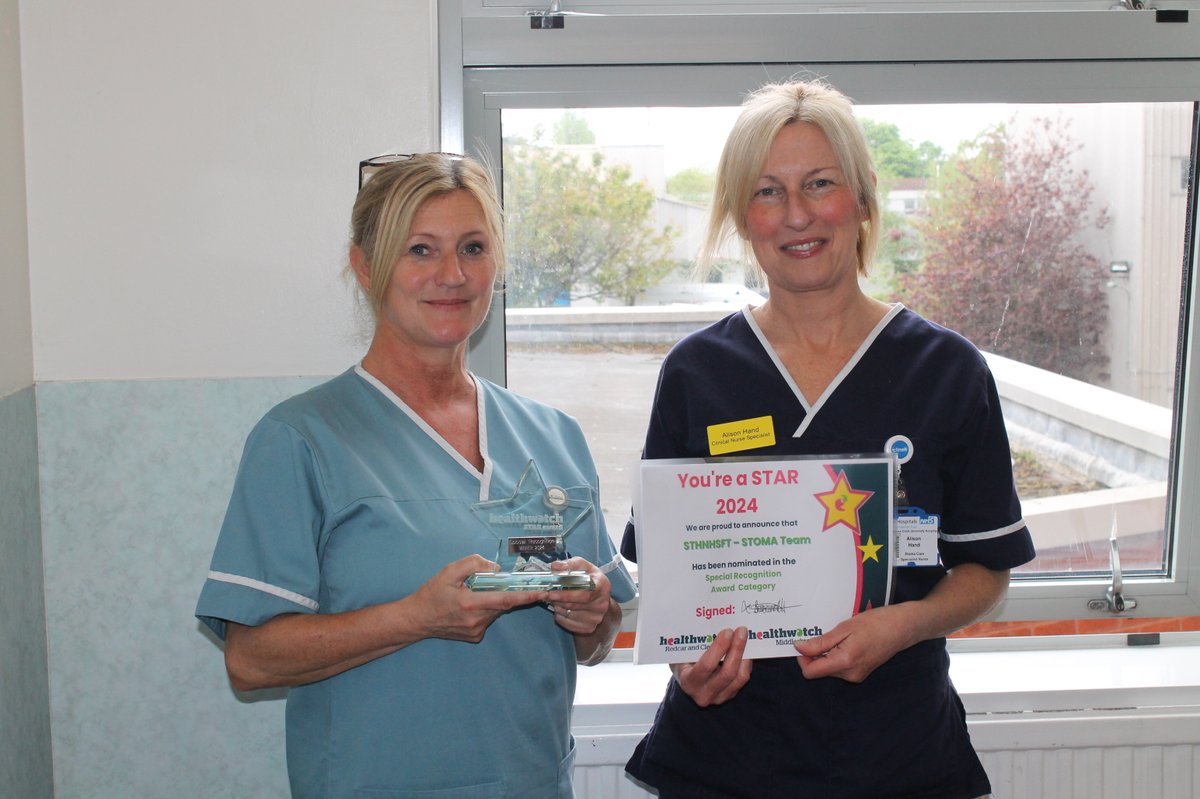 Our final winner for the HealthWatch’s STAR Award is our STOMA team. The team won the first special recognition award for providing care and psychological support for new and existing patients that have had to adapt to a new way of life and substantial body image changes.