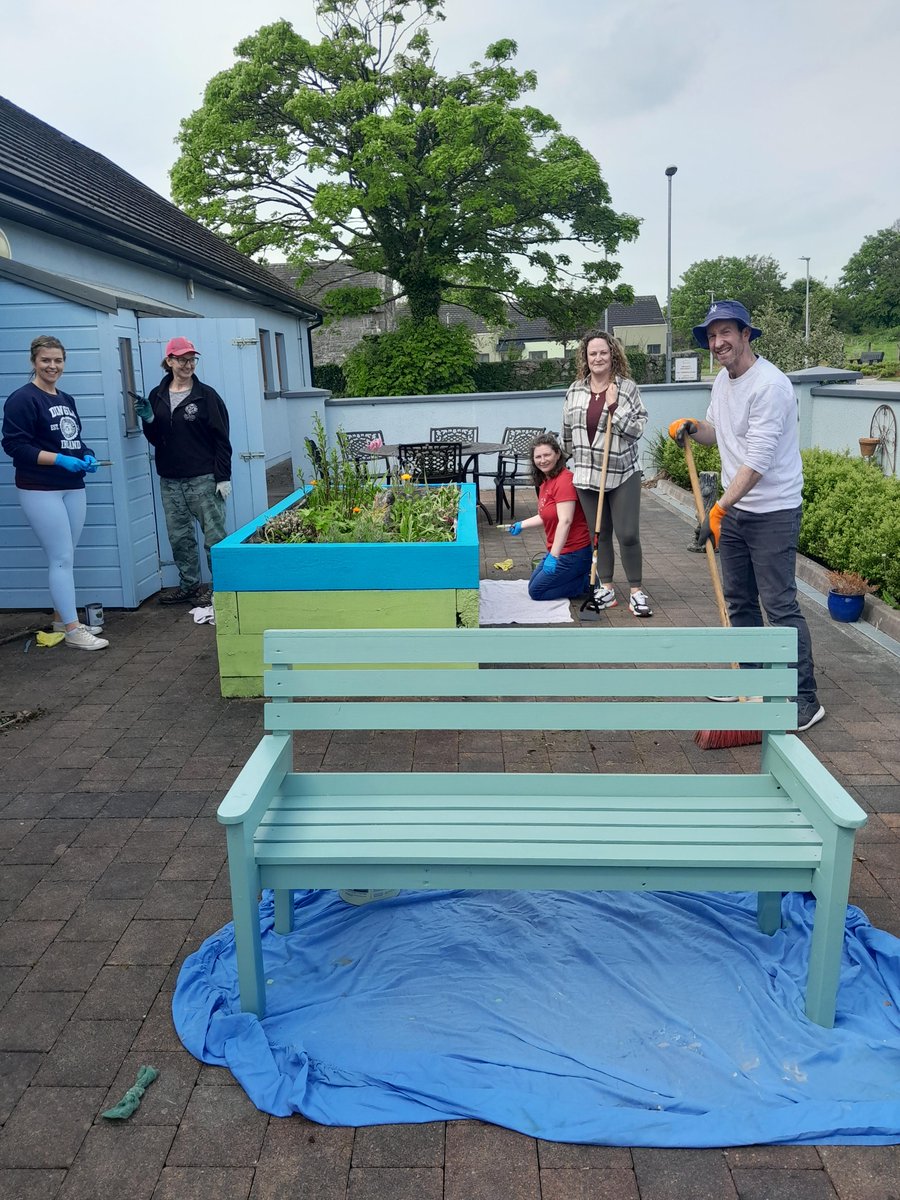 A massive thank you to the staff of Beckman Coulter for all their hard work, painting, weeding, hedge cutting and general tidying up of our garden area at our Ennis Day Care Centre. Staff and clients are looking forward to using our refreshed garden over the summer months.