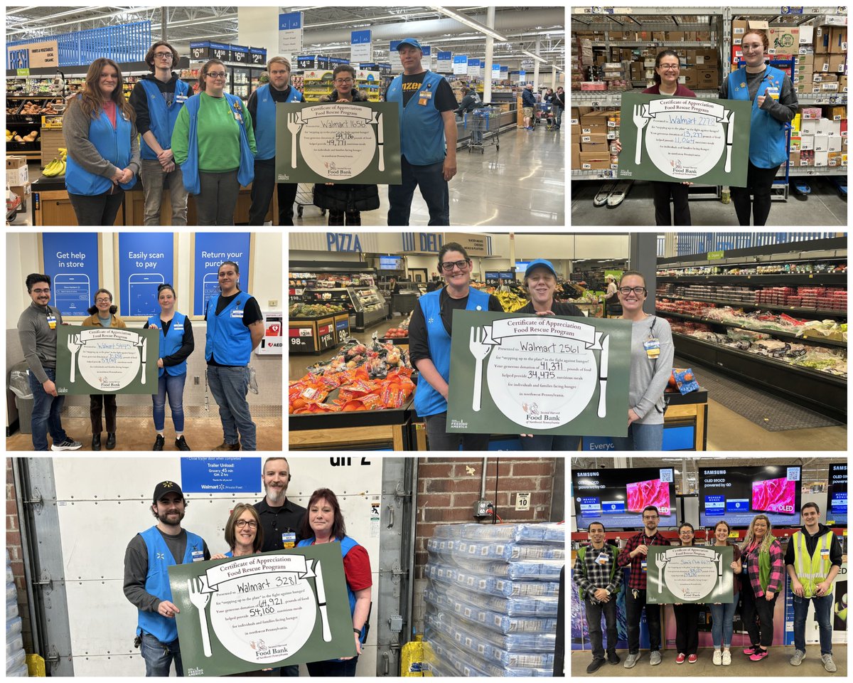 Our Food Rescue Coordinator, Amber, visited Walmart and Sam's Club stores in the area to thank them for their donations through the Food Rescue Program. Thank you for your support! 

#NWPAfoodbank #walmart #samsclub #foodrescue
